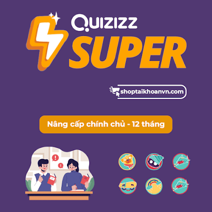 Nâng cấp tài khoản Quizizz Super 12 tháng Chính Chủ (Sao chép)